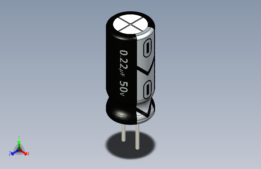 0.22uF 50V electr 5 x11mm -P.diameter 2 mm - pin 0.4mm.rar