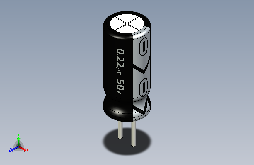 0.22uF 50V electr 5 x11mm -P.diameter 2 mm - pin 0.5mm.rar