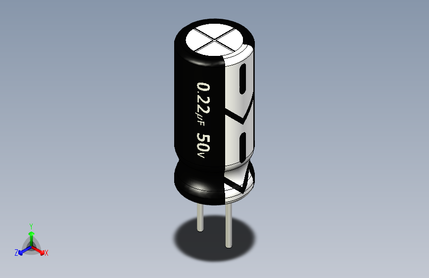 0.22uF 50V electr 5 x11mm -P.diameter 2.5 mm-Black-White.rar