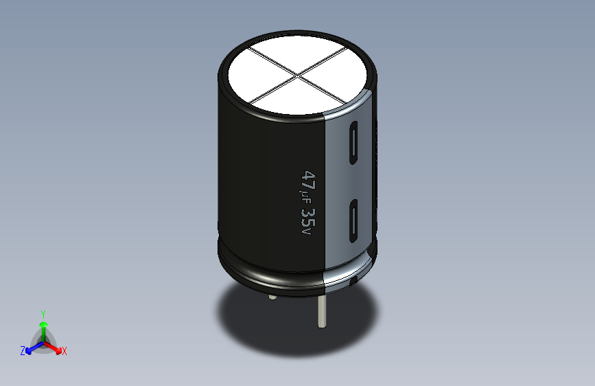 47uF 35V electr -8x11mm  -P.diameter 3.5mm