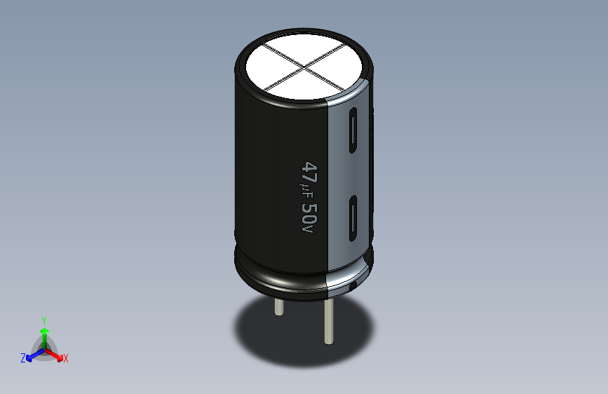 47uF 50V electr -6.3x11mm  -P.diameter 3.2mm
