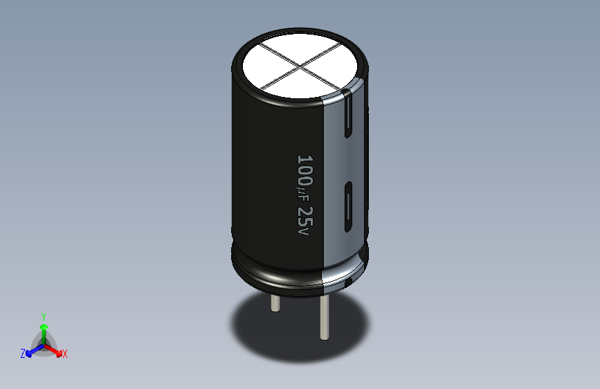 100uF 25V electr -6.3x11mm  -P.diameter 3.2mm