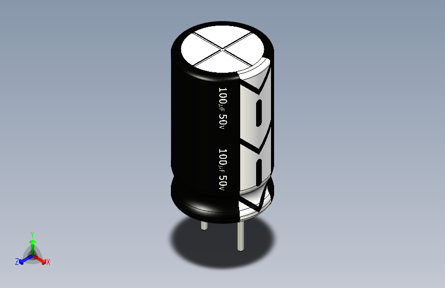 100uF 50V electr 8 x14mm P.diameter 4mm-Black-White