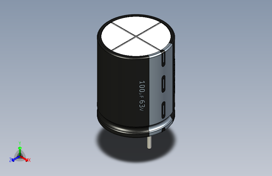 100uF 63V electr -9.5x12mm -P.diameter 4.6mm 