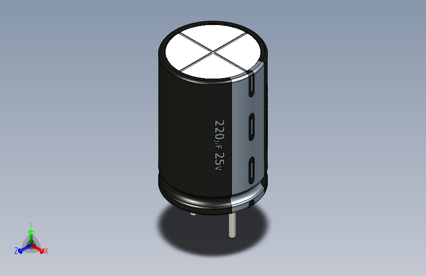 220uF 25V electr -8x12mm -P.diameter 4mm