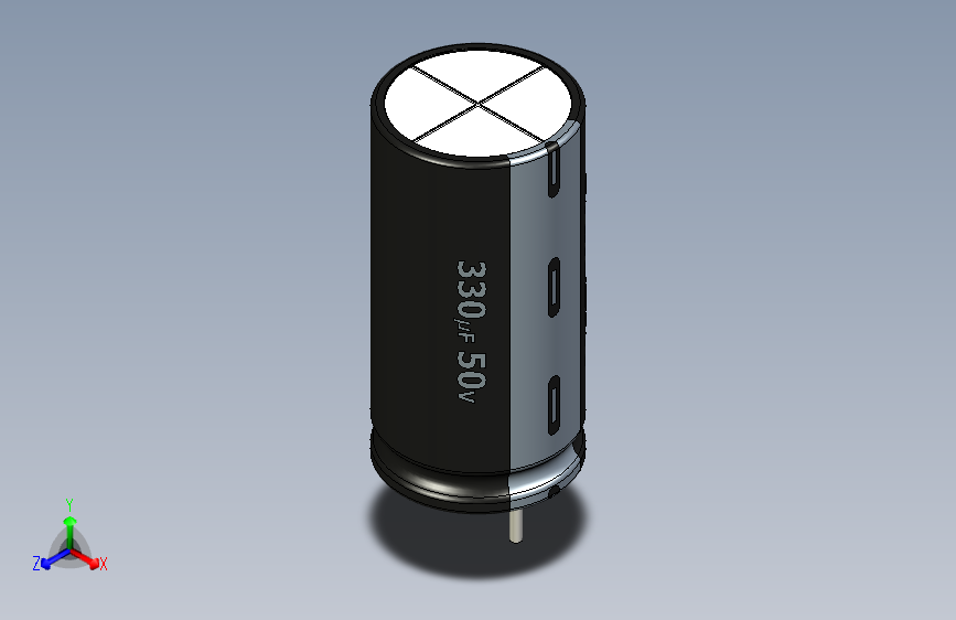 330uF 50V electr -10x20mm -P.diameter 5mm