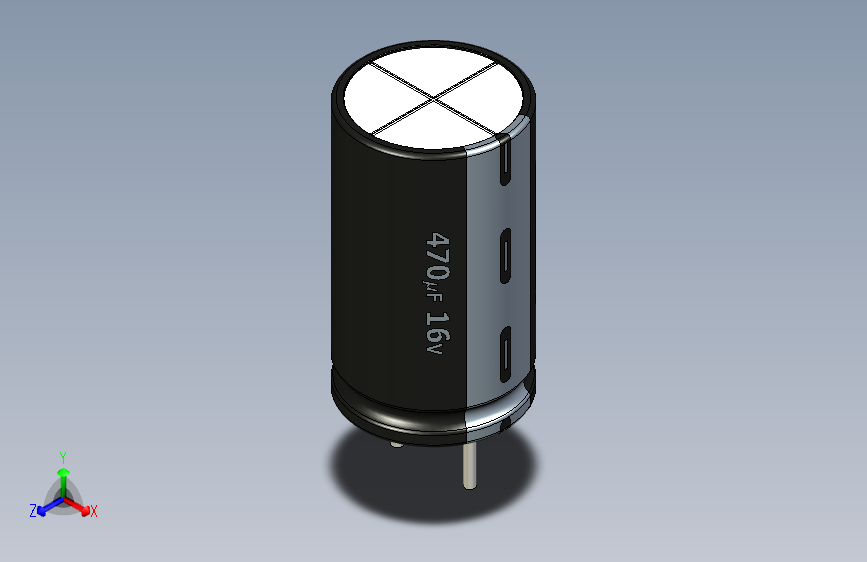 470uF 16V electr -8x14mm -P.diameter 4mm