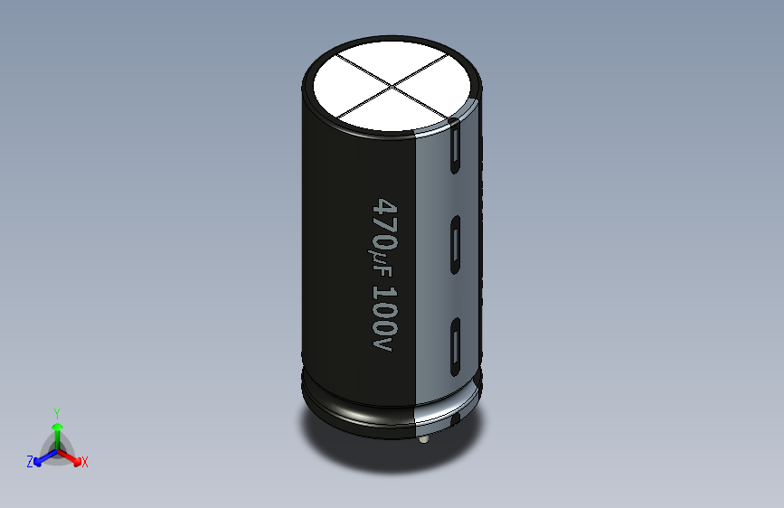470uF 100V electr -16x33mm -P.diameter 8mm