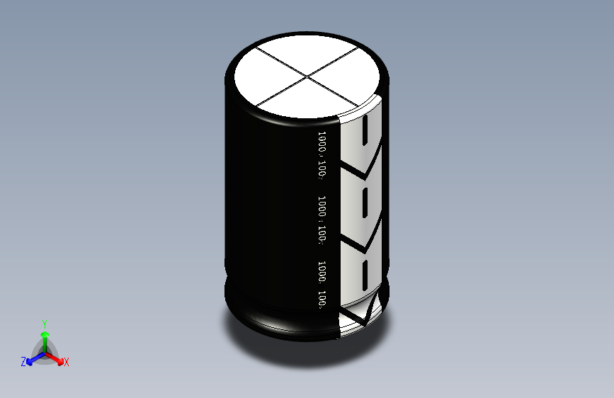 1000uF 100V electr 22 x36mm -P.diameter 11mm-Black-White