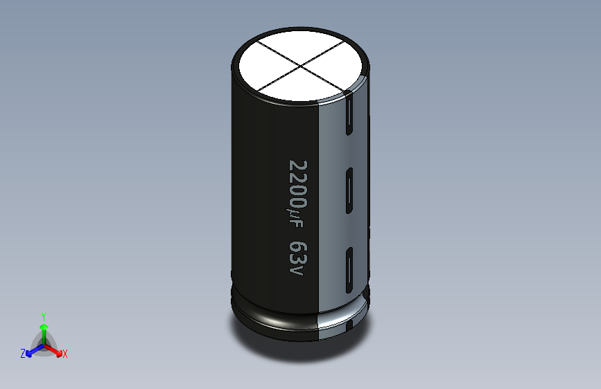 2200uF 63V electr -20x42mm -P.diameter 10mm