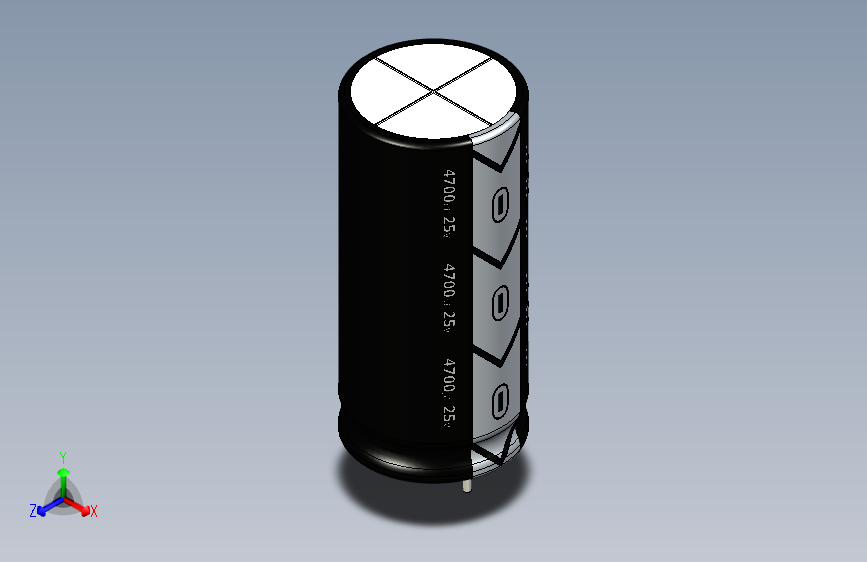 4700uF 25V Electr 16 x35 -P.diameter 8mm