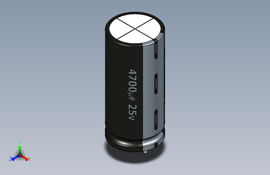 4700uF 25V Electr 16x35 -P.diameter 8mm 