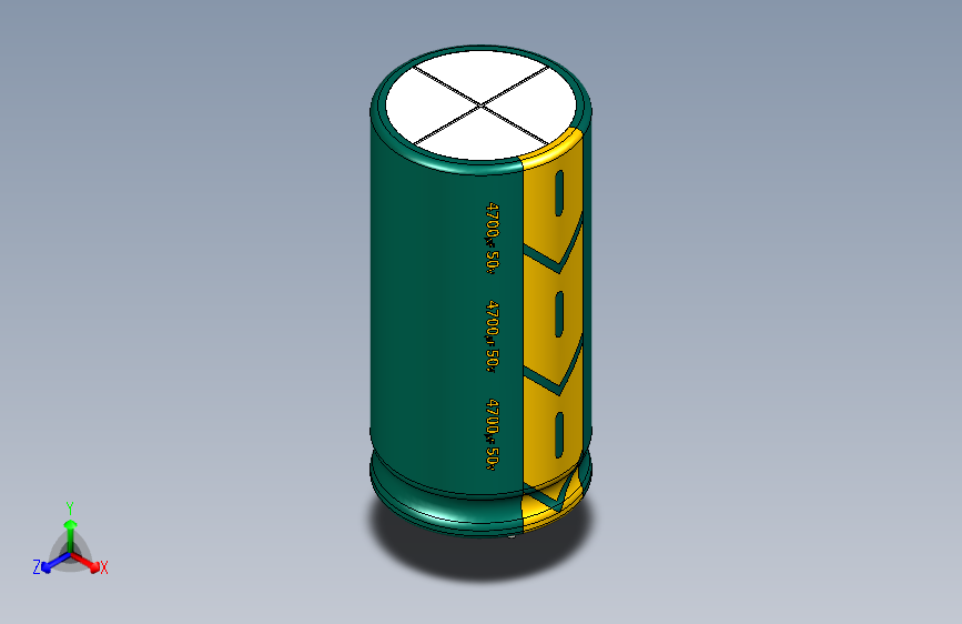 4700uF 50V Electr 18 x37 -P.diameter 7mm-Green-Yellow