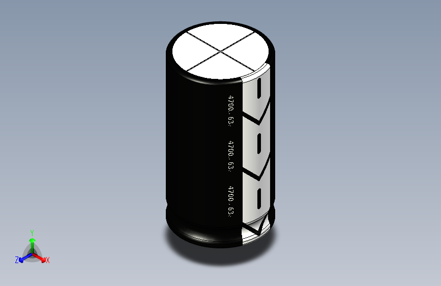 4700uF 63V Electr 22 x41 -P.diameter 10mm-Black-White
