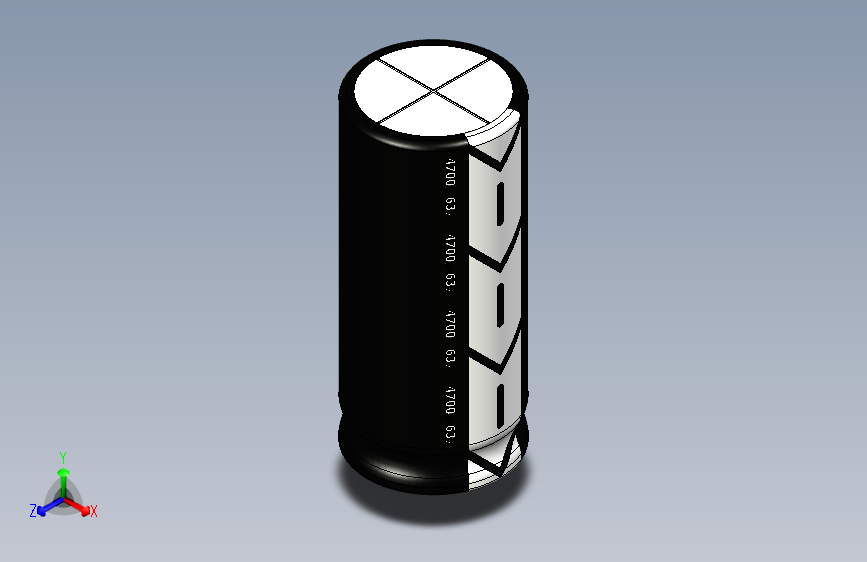 4700uF 63V Electr 22 x50 -P.diameter 10mm-Black-White