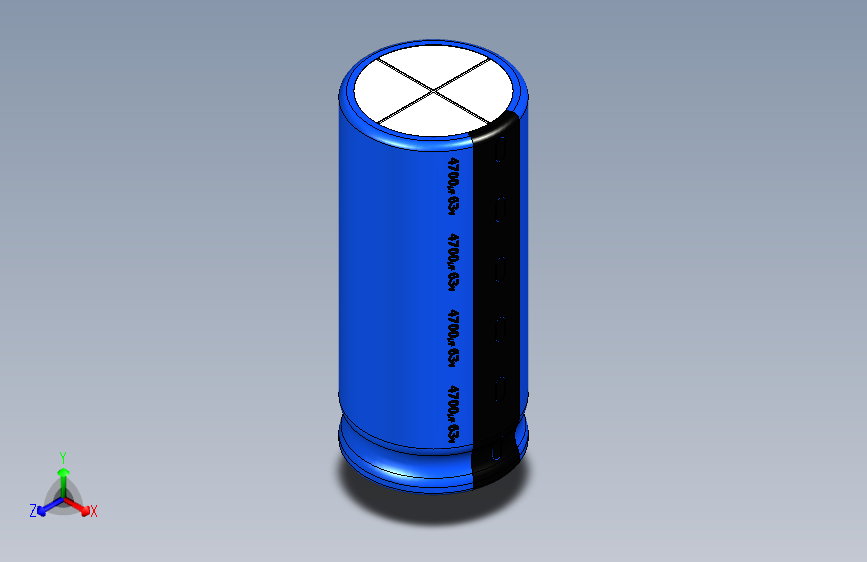 4700uF 63V electr 22 x50mm -P.diameter 10mm-Blue-Black