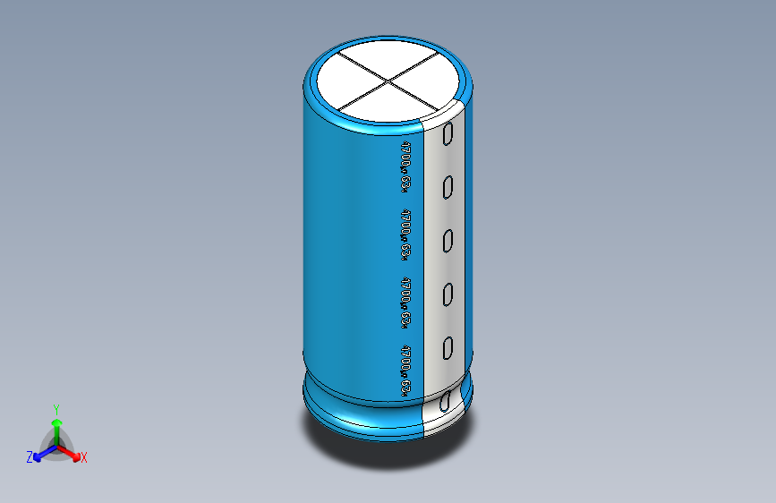 4700uF 63V electr 22 x50mm -P.diameter 10mm-Blue-White