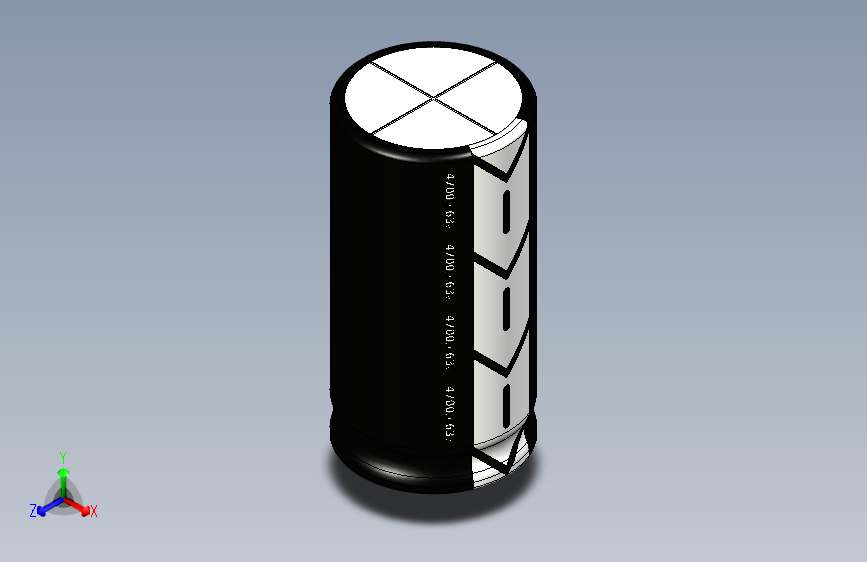 4700uF 63V Electr 25 x50 -P.diameter 10mm-Black-White