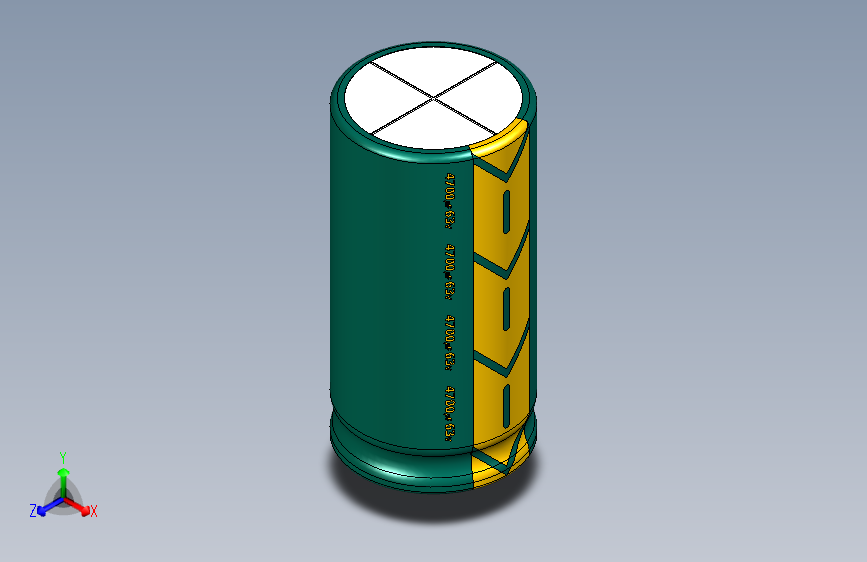 4700uF 63V Electr 25 x50 -P.diameter 10mm-Green-Yellow