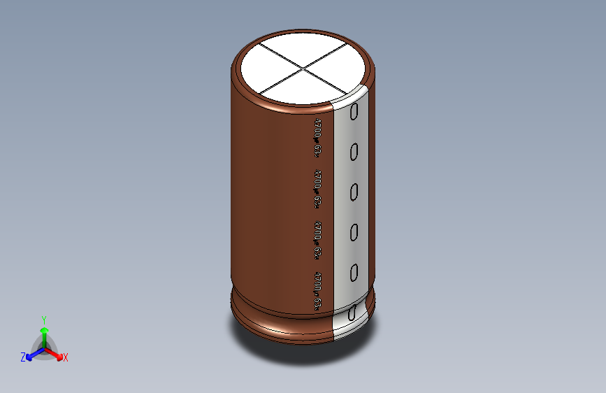 4700uF 63V electr 25 x50mm -P.diameter 10mm-Brown-1-White