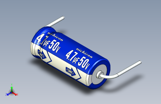 -Cap. Electrolytic Axial 5x12mm 4.7uf50v Picth 16 mm NICHICON