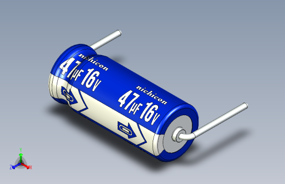 Cap. Electrolytic Axial 5x12mm 47uf Picth 14 mm NICHICON