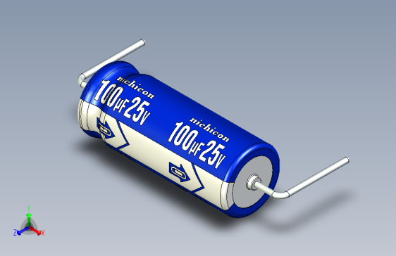 Cap. Electrolytic Axial 6.3x16mm 100uf Picth 22 mm NICHICON