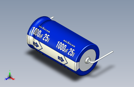 Cap. Electrolytic Axial 12.5x25mm Picth 30 mm NICHICON