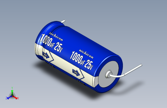 -Cap. Electrolytic Axial 12.5x25mm Picth 32 mm NICHICON