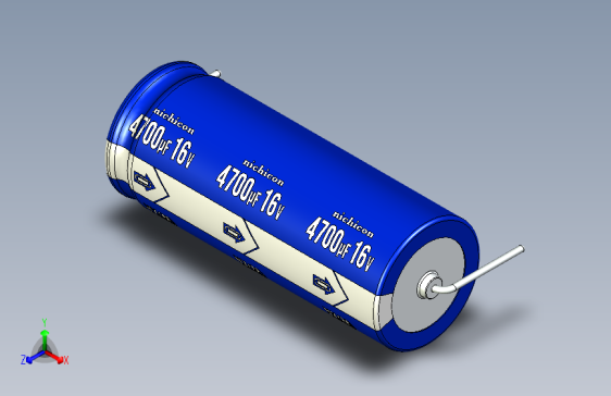 -Cap. Electrolytic Axial 16x41.5mm Picth 46 mm NICHICON