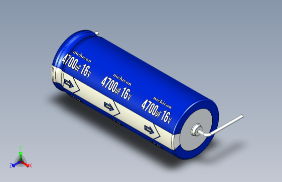 Cap. Electrolytic Axial 16x41.5mm Picth 49 mm NICHICON