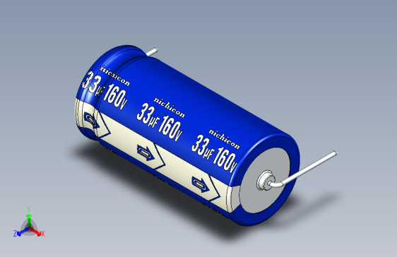 Cap. Electrolytic Axial 33uf 13x28mm Picth 32 mm NICHICON