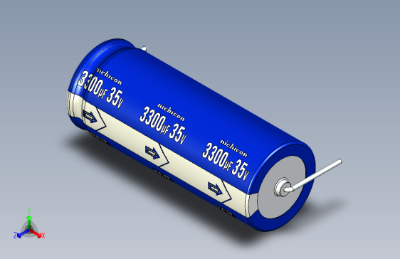 Cap. Electrolytic Axial 3300uf. 16x41.5mm Picth 44.5 mm NICHICON