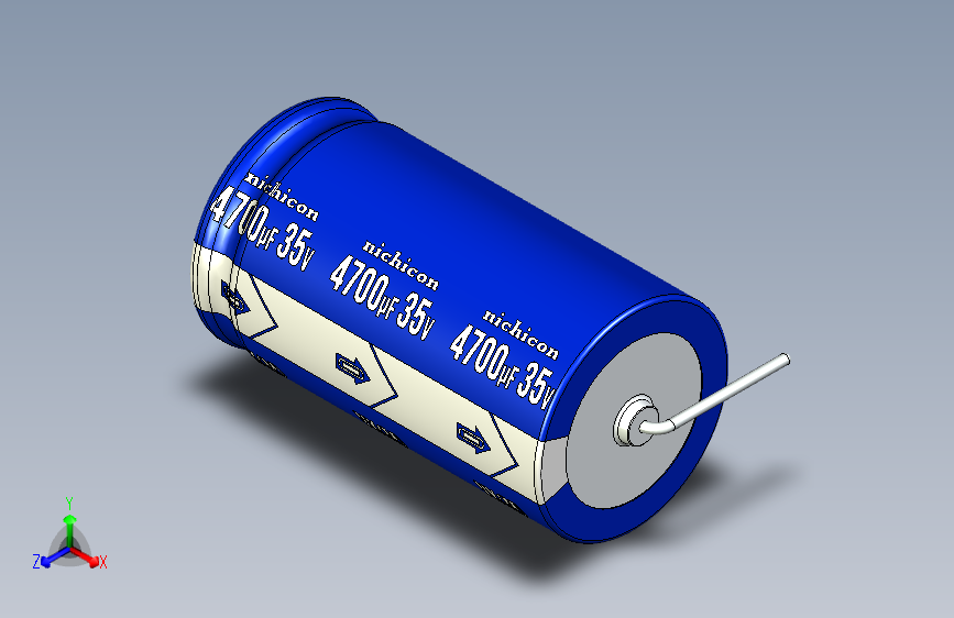 -Cap. Electrolytic Axial 4700uf 22x40mm Picth 45 mm NICHICON