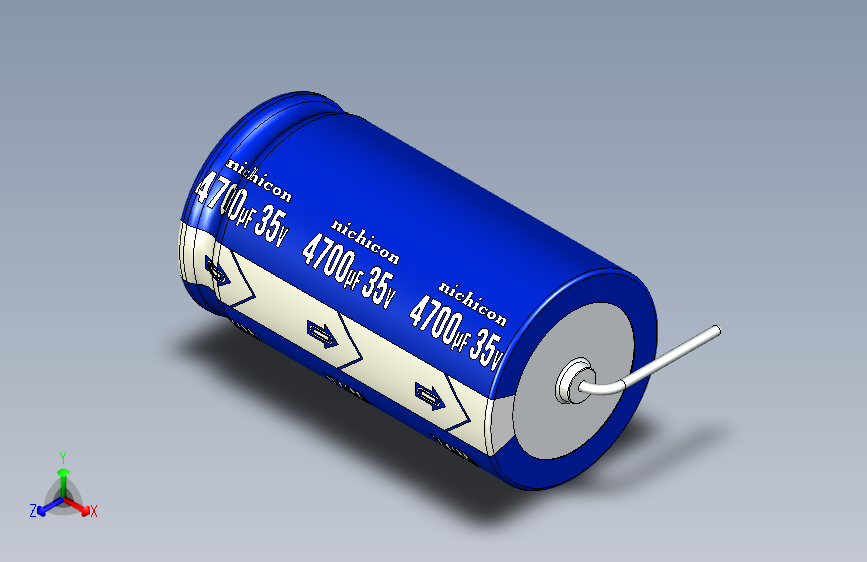 -Cap. Electrolytic Axial 4700uf 22x40mm Picth 47 mm NICHICON