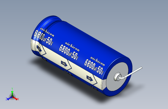 -Cap. Electrolytic Axial 6800uf 25.5x59mm Picth 66 mm NICHICON