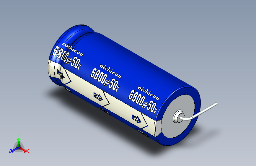 -Cap. Electrolytic Axial 6800uf 25.5x59mm Picth 68 mm NICHICON