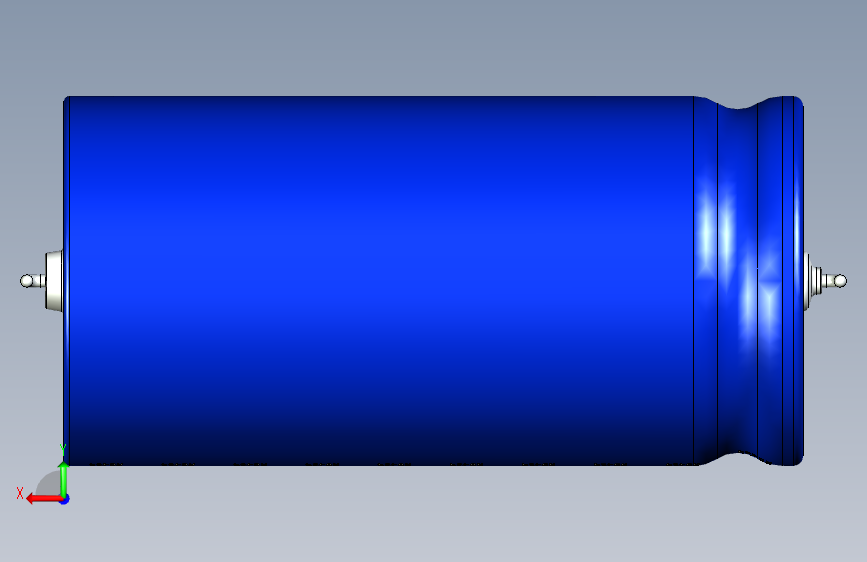 Cap. Electrolytic Axial 15000uf 30x60mm Picth 66 mm NICHICON 背面视图