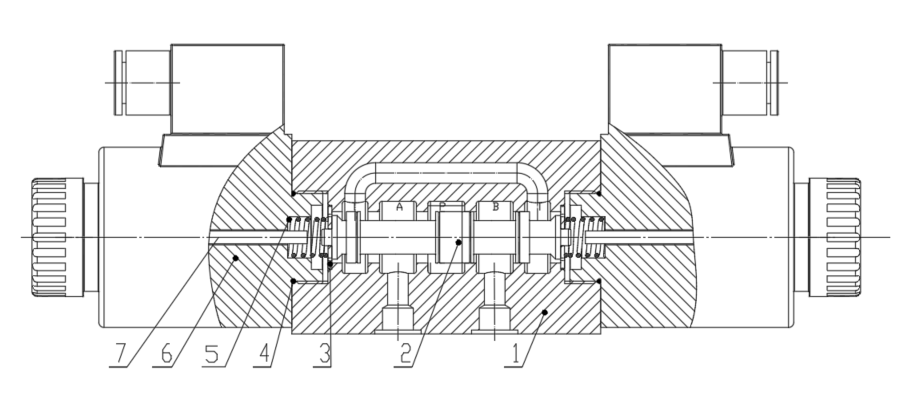 电磁换向阀10通径K型3凸肩