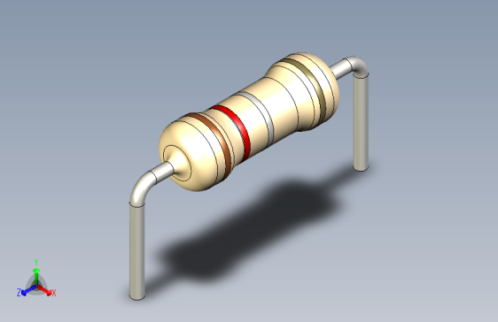 电阻器件1R2-Resistor 0.5w Beige- Diameter 2.5- 12.5- 5%
