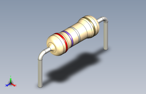 电阻器件2R7-Resistor 0.5w Beige- Diameter 2.5- 12.5- 5%