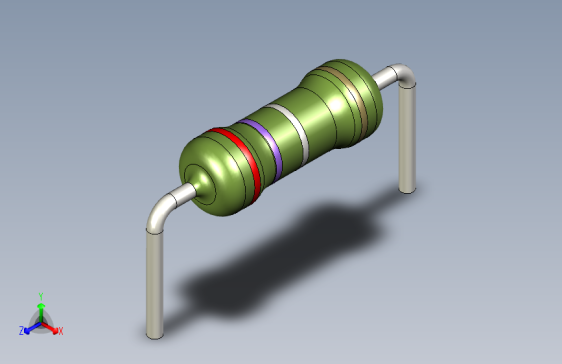 电阻器件2R7-Resistor 0.5w Green- Diameter 2.5- 12.5- 5%