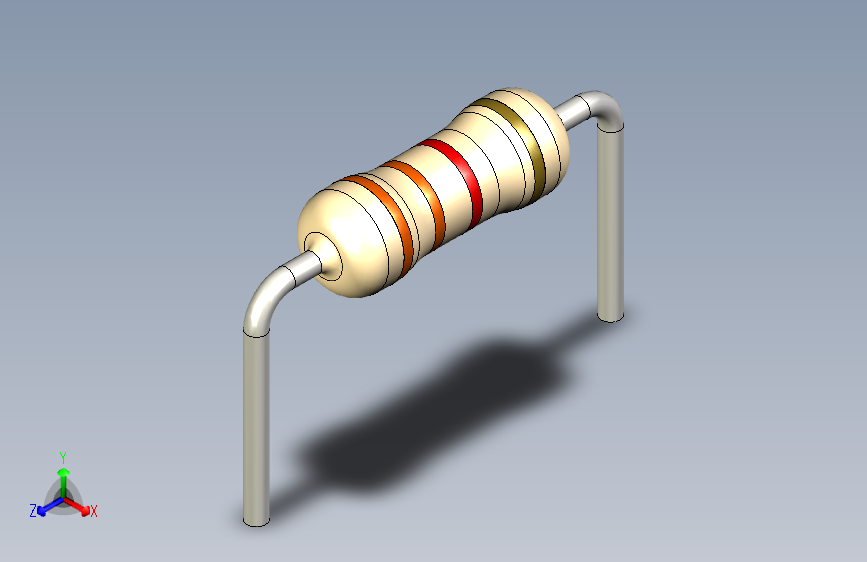 电阻器件3K3-Resistor 0.25w Beige- Diameter 2- 9.5- 5%