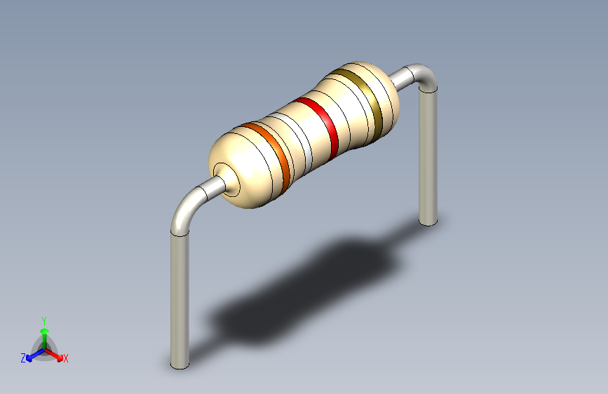 电阻器件3K9-Resistor 0.25w Beige- Diameter 2- 9.5- 5%