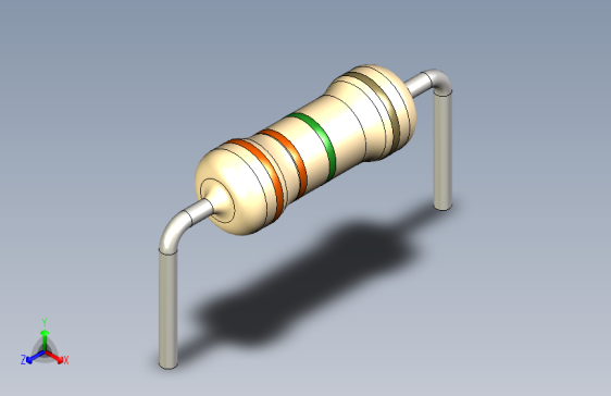 电阻器件3M3-Resistor 0.5w Beige- Diameter 2.5- 12.5- 5%