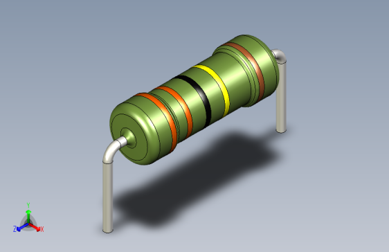 电阻器件3M3-Resistor 1w Green- Diameter 3.5- 14.5- 1%