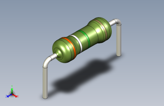 电阻器件3M9-Resistor 0.5w Green- Diameter 2.5- 12.5- 5%