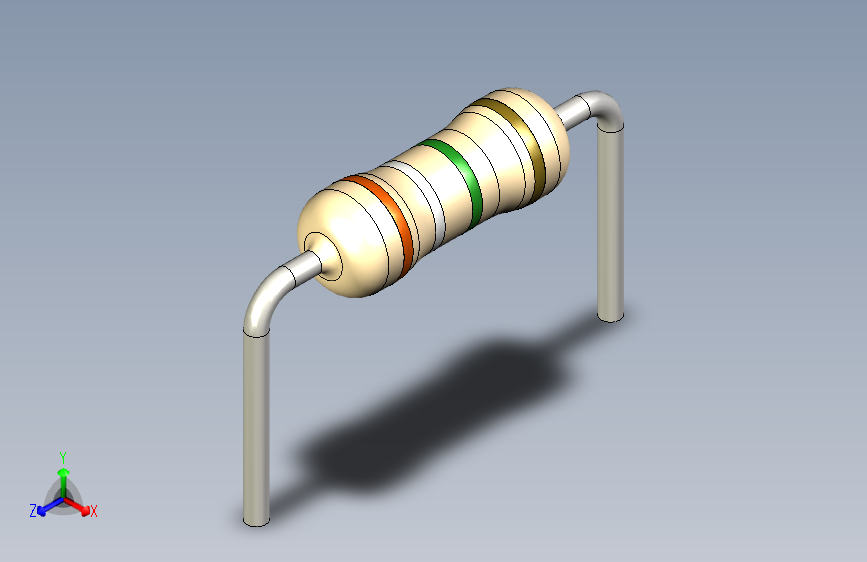 电阻器件3M9-Resistor 0.25w Beige- Diameter 2- 9.5- 5%