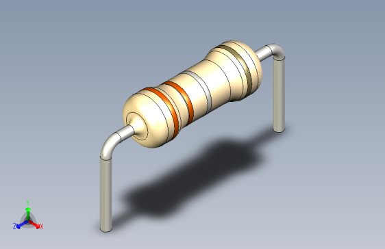 电阻器件3R3-Resistor 0.5w Beige- Diameter 2.5- 12.5- 5%