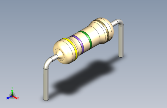 电阻器件4M7-Resistor 0.5w Beige- Diameter 2.5- 12.5- 5%